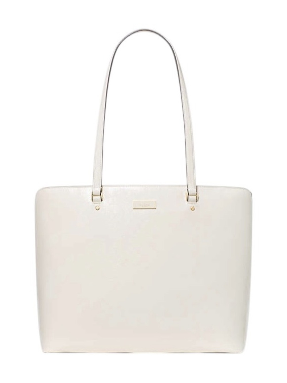 kate spade Bridget Cream Crinkle Patent Large Tote / Gold Accents NWT MSRP $399
